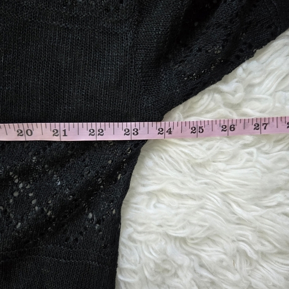 Grecerelle Crochet Long Sleeve Open Cardigan. Black. Size 2XL. New. - Picture 4 of 8